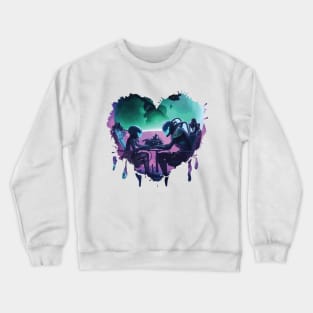 Alien Couple Dating At The Beautiful Space Crewneck Sweatshirt